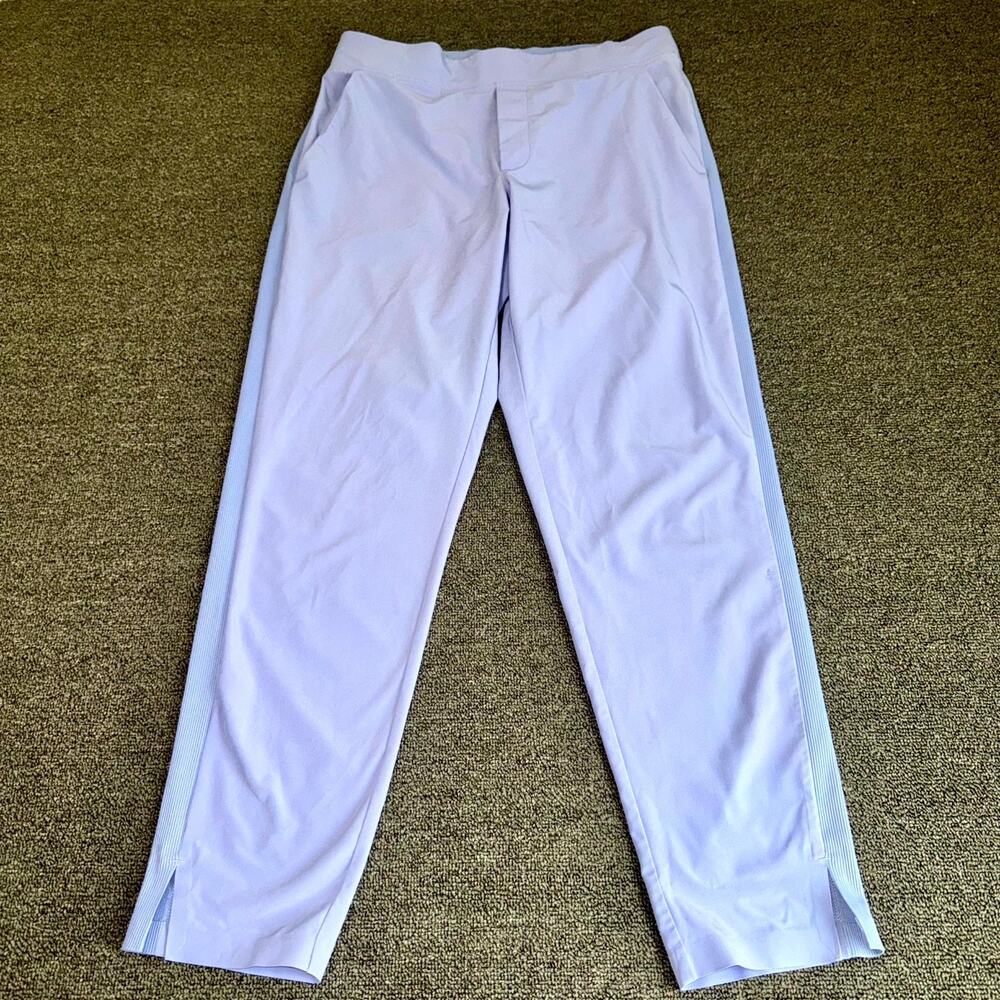 Athleta Brooklyn Ankle Pant Women 4 Light Blue High Rise Pockets Pull On Casual